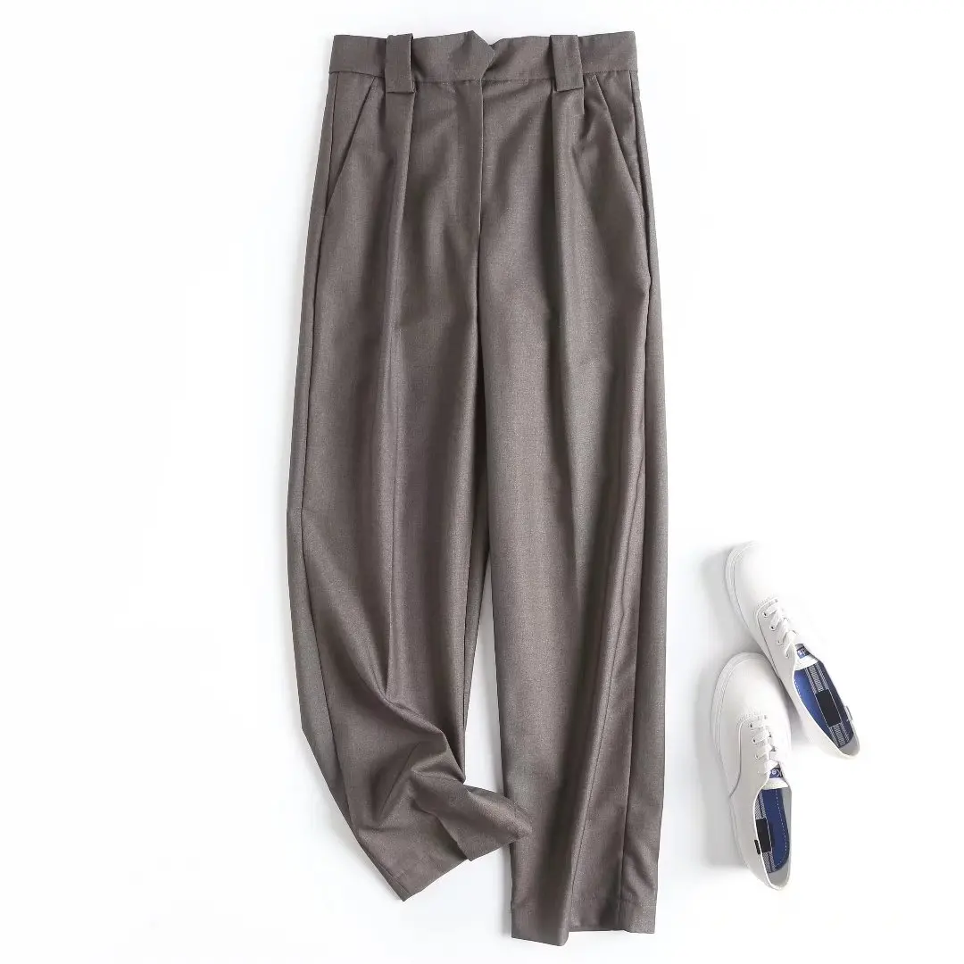2022 Office Lady Pleated High Waist Suit Pants Women Fashion Solid Stylish Trousers For Women Good Quality Spirng Womens Pants
2022 Office Lady Pleated High Waist Suit Pants Women Fashion Solid Stylish Trousers For Women Good Quality Spirng Womens Pants