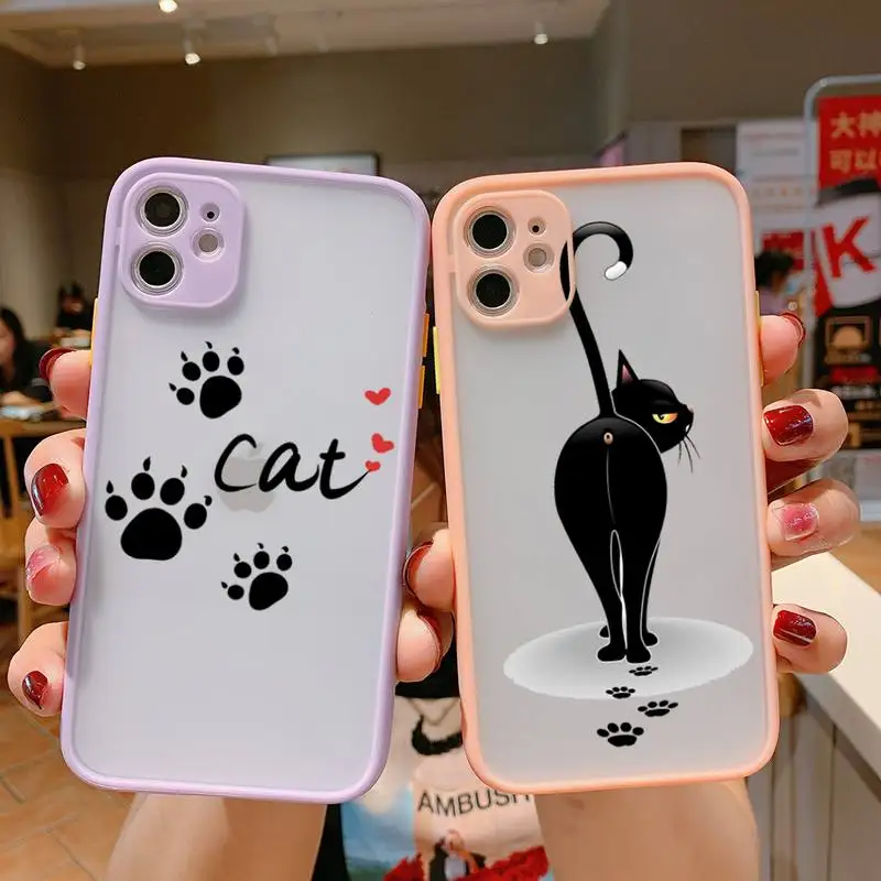 Cute cat scratching footprints Phone Case For iPhone 13 12 11 Mini Pro XR XS Max 7 8 Plus X Matte transparent Pink Back Cover
Cute cat scratching footprints Phone Case For iPhone 13 12 11 Mini Pro XR XS Max 7 8 Plus X Matte transparent Pink Back Cover