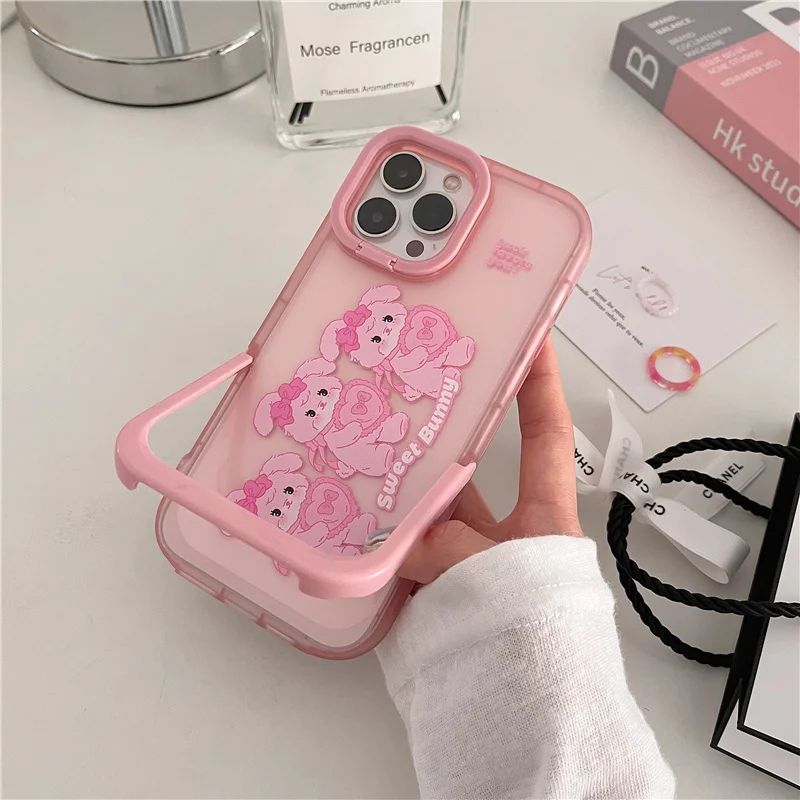 Lovely cartoon bunny bear invisible kickstand case for iphone 11 12 13 pro max 13pro Camera lens stand holder silicone cover
Lovely cartoon bunny bear invisible kickstand case for iphone 11 12 13 pro max 13pro Camera lens stand holder silicone cover