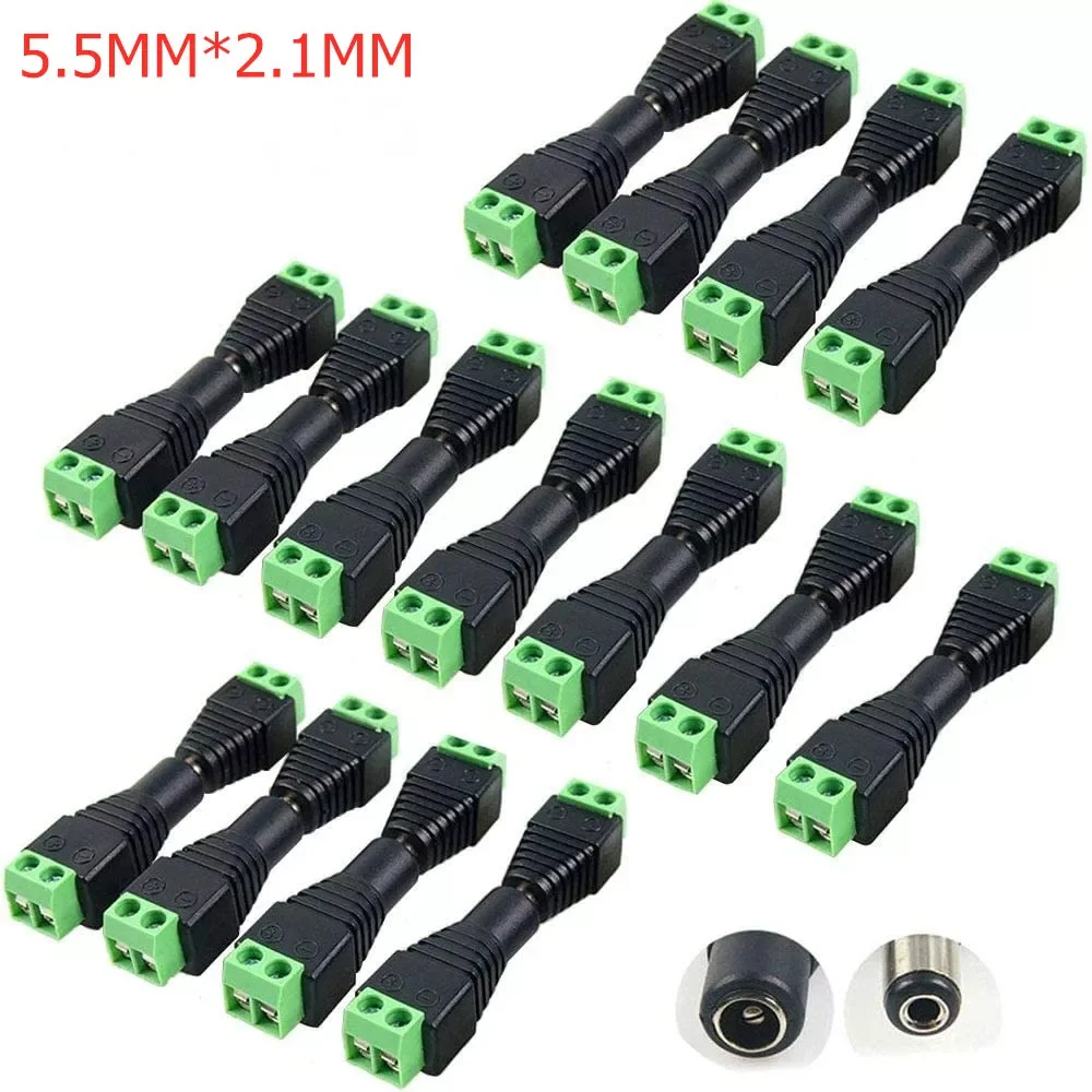 10pcs 20pcs DC Connector Male Female 2.1mm*5.5mm Power Jack Adapter Plug Connection For LED Strip Light CCTV Route Camera
10pcs 20pcs DC Connector Male Female 2.1mm*5.5mm Power Jack Adapter Plug Connection For LED Strip Light CCTV Route Camera