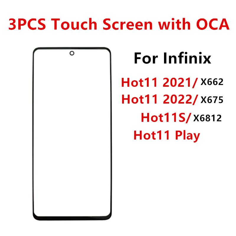 Передний экран для Infinix Hot 11 Play Hot11S X6812 X675 X662, сенсорная панель, ЖК-дисплей, стекло, запасная часть для ремонта + OCA, 3 шт.
Передний экран для Infinix Hot 11 Play Hot11S X6812 X675 X662, сенсорная панель, ЖК-дисплей, стекло, запасная часть для ремонта + OCA, 3 шт.