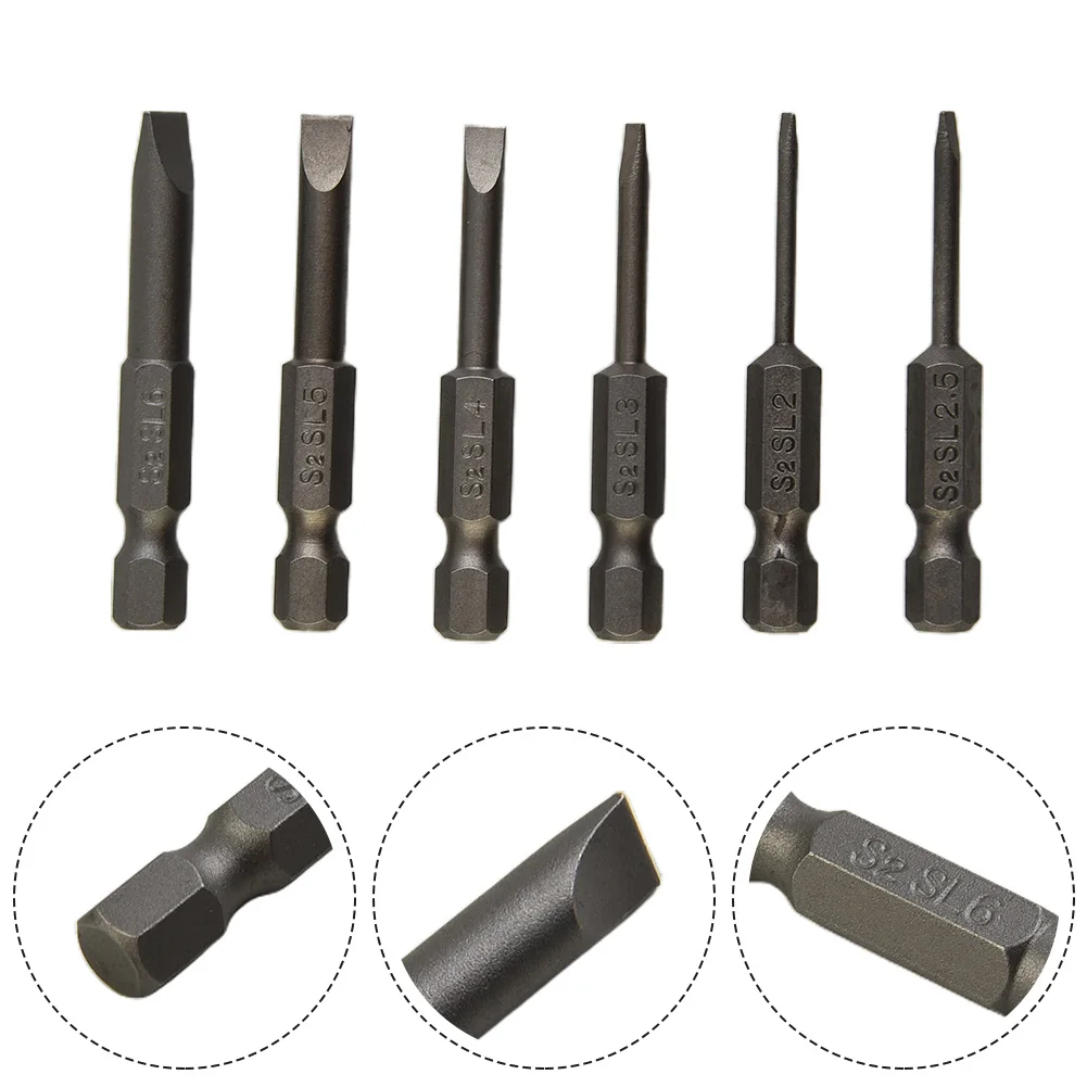 6pcs 50mm Flat Head Screwdriver Bit Slotted Tip 2.0-6.0mm Magnetic Screwdrivers Bits 1/4 Inch Hex Driver Bits Hand Tools
6pcs 50mm Flat Head Screwdriver Bit Slotted Tip 2.0-6.0mm Magnetic Screwdrivers Bits 1/4 Inch Hex Driver Bits Hand Tools