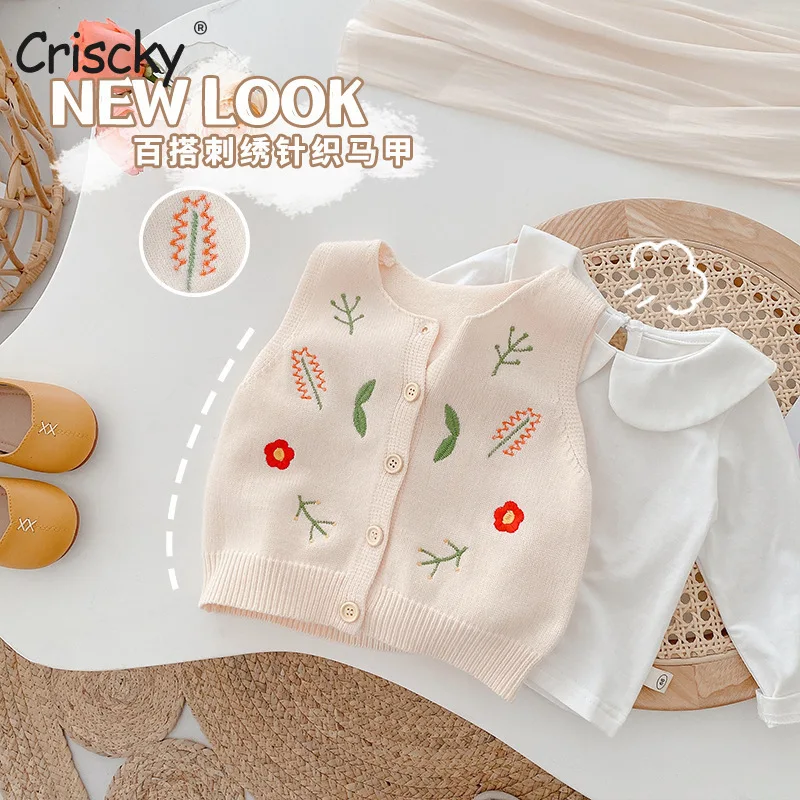 Criscky Kids Infant Warm Cardigan Children Vest Knit Sweater Cotton Autumn Baby Jacket Sleeveless Girls Vest Cotton Soft Kids
Criscky Kids Infant Warm Cardigan Children Vest Knit Sweater Cotton Autumn Baby Jacket Sleeveless Girls Vest Cotton Soft Kids