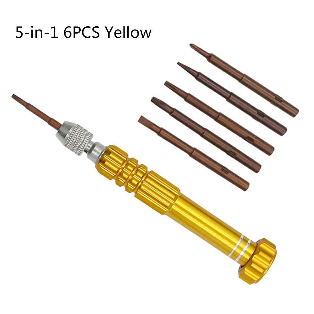 5 In 1 Screwdriver Magnetic Batch Head 1.5 0.8 2.0 T5 T6 Mobile Phone Watch Open Repair Tools Kit Chrome Vanadium Alloy Steel
5 In 1 Screwdriver Magnetic Batch Head 1.5 0.8 2.0 T5 T6 Mobile Phone Watch Open Repair Tools Kit Chrome Vanadium Alloy Steel