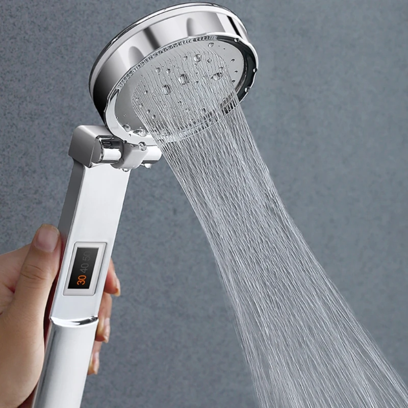 M17D Water Temperature Digital Display Handheld Shower Head, High Water Pressure Not Tingling, Flip 90 Degrees Stop Water
M17D Water Temperature Digital Display Handheld Shower Head, High Water Pressure Not Tingling, Flip 90 Degrees Stop Water