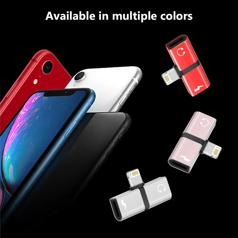 For iPhone 7 8 Plus X XR Audio Charging Dual Adapter Splitter Cable For Lightning Jack to Earphone AUX Cable Connector Converter
For iPhone 7 8 Plus X XR Audio Charging Dual Adapter Splitter Cable For Lightning Jack to Earphone AUX Cable Connector Converter