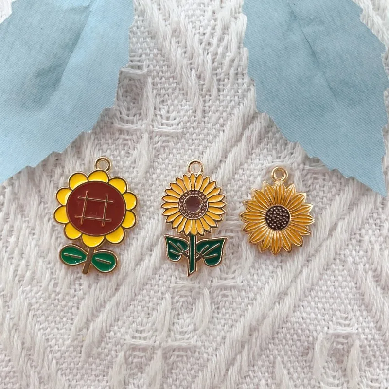 10pcs Enamel Sunflower Charm for Jewelry Making Bulk Craft Necklace Pendant Bracelet Earring Charms Diy Accessories Materials
10pcs Enamel Sunflower Charm for Jewelry Making Bulk Craft Necklace Pendant Bracelet Earring Charms Diy Accessories Materials