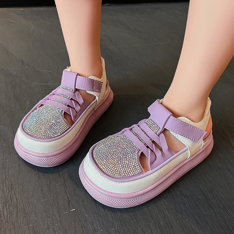 Rhinestones Girls Shoes 2023 New Round-toe Versatile Hook & Loop Kids Fashion Breatheable Thick Bottom Children Casual Shoes PU
Rhinestones Girls Shoes 2023 New Round-toe Versatile Hook & Loop Kids Fashion Breatheable Thick Bottom Children Casual Shoes PU