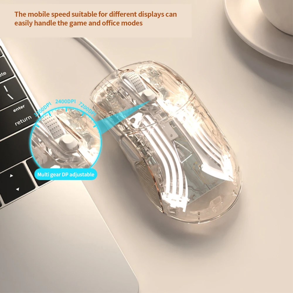 Rgb Game Mouse 7200dpi Mute Mouse Usb Transparent Body Wired Wireless Bluetooth Mouse Office Accessories Optical Computer 
Rgb Game Mouse 7200dpi Mute Mouse Usb Transparent Body Wired Wireless Bluetooth Mouse Office Accessories Optical Computer