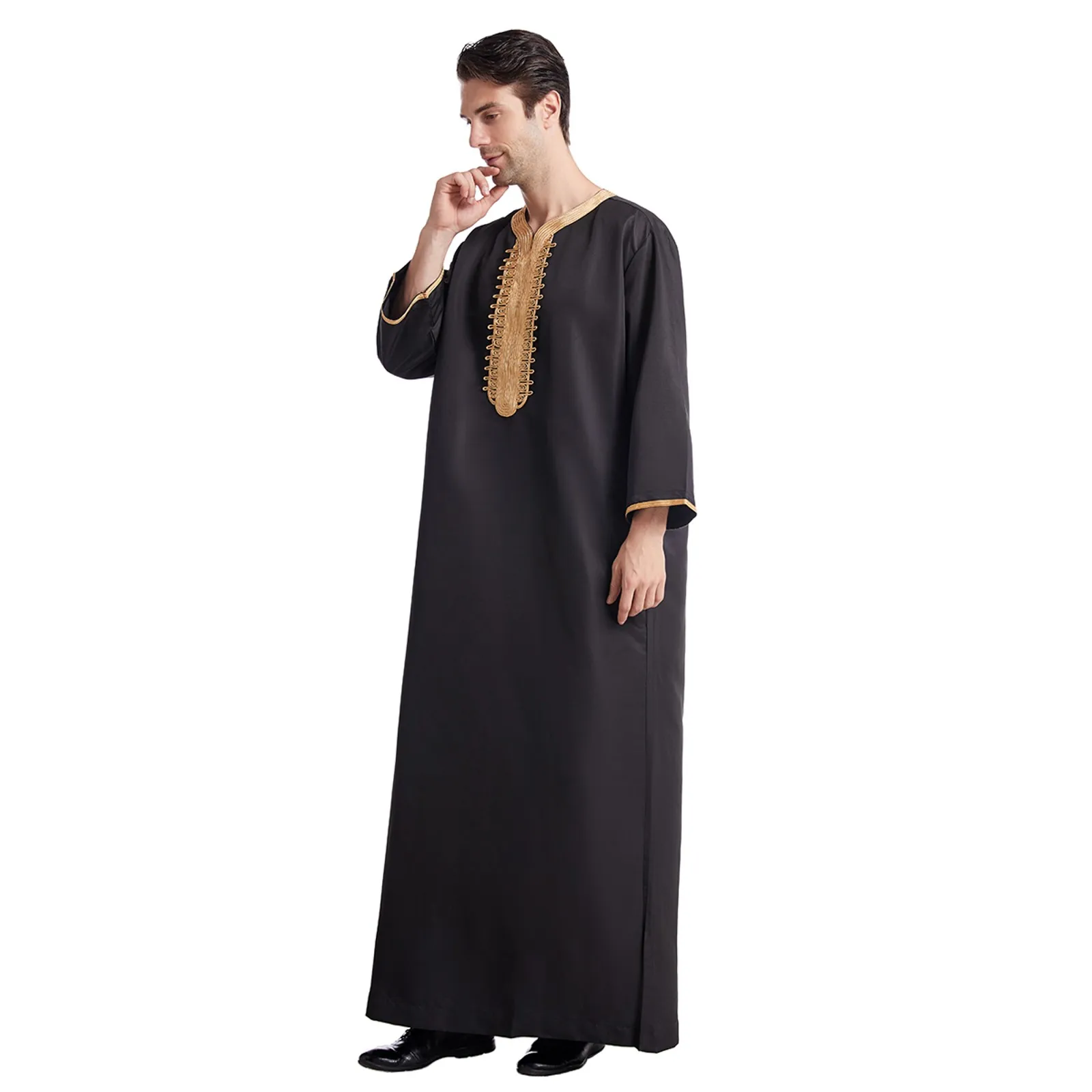 

Man Abaya Muslim Dress Pakistan Islam Clothing Abayas Robe Saudi Arabia Kleding Mannen Kaftan Oman Qamis Musulman De Mode Homme