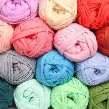 100g/ball 2cm Thick Cloth Yarn for Crochet Soft Colored Yarn for Hand Knitting Woven Bag Carpet DIY Hand-knitted Material