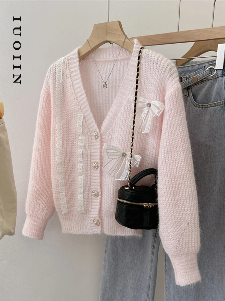Cardigans Women Sweaters 2023 Autumn Winter Bow Lace Warm Soft Casual Fashion Comfortable Cardigan Solid Pockets V-Neck Sweater
Cardigans Women Sweaters 2023 Autumn Winter Bow Lace Warm Soft Casual Fashion Comfortable Cardigan Solid Pockets V-Neck Sweater