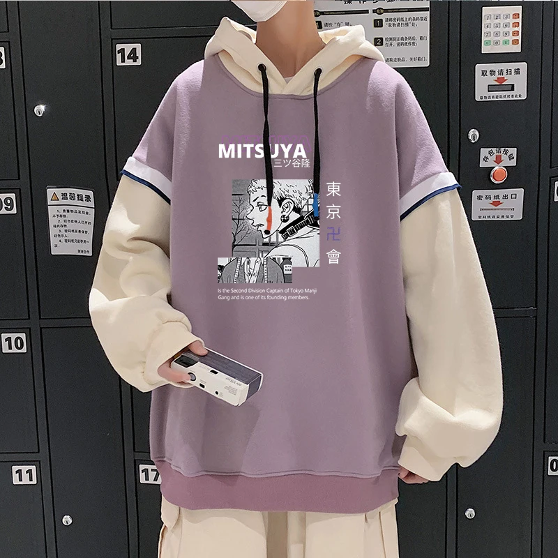 Tokyo Revengers Cool Men Mitsuya Takashi Japan Anime Hoodies Funny Manga Winter Fashion Casual Women Fake Two Pieces Swatshirt 
Tokyo Revengers Cool Men Mitsuya Takashi Japan Anime Hoodies Funny Manga Winter Fashion Casual Women Fake Two Pieces Swatshirt