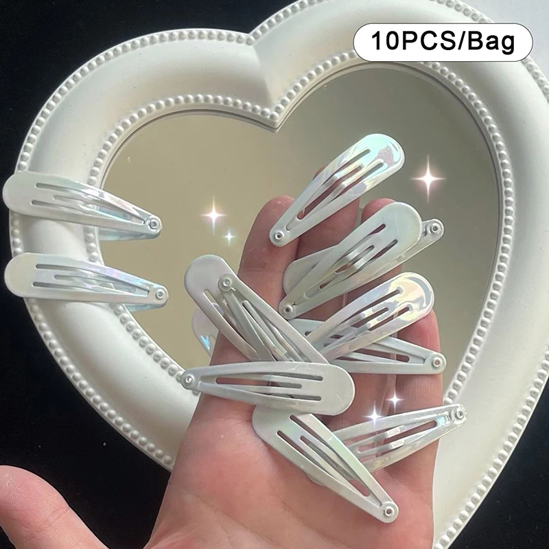 10Pcs Fashion Aurora white Water Drop Shaped Bobby Pins Korean Style Laser Shining Hairpins Hair Grips Side Hair Clips
10Pcs Fashion Aurora white Water Drop Shaped Bobby Pins Korean Style Laser Shining Hairpins Hair Grips Side Hair Clips
