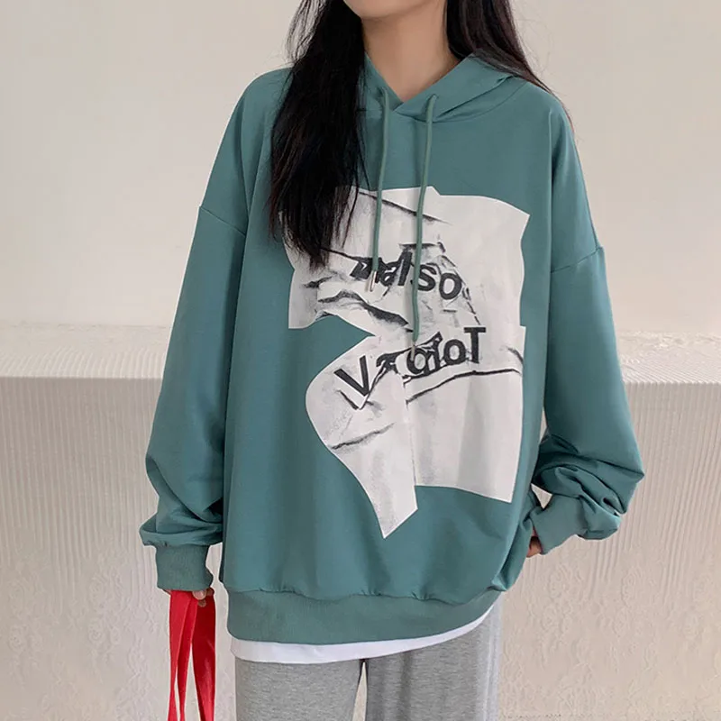 Толстовка в стиле Харадзюку, с капюшоном и надписью
Толстовка в стиле Харадзюку, с капюшоном и надписью