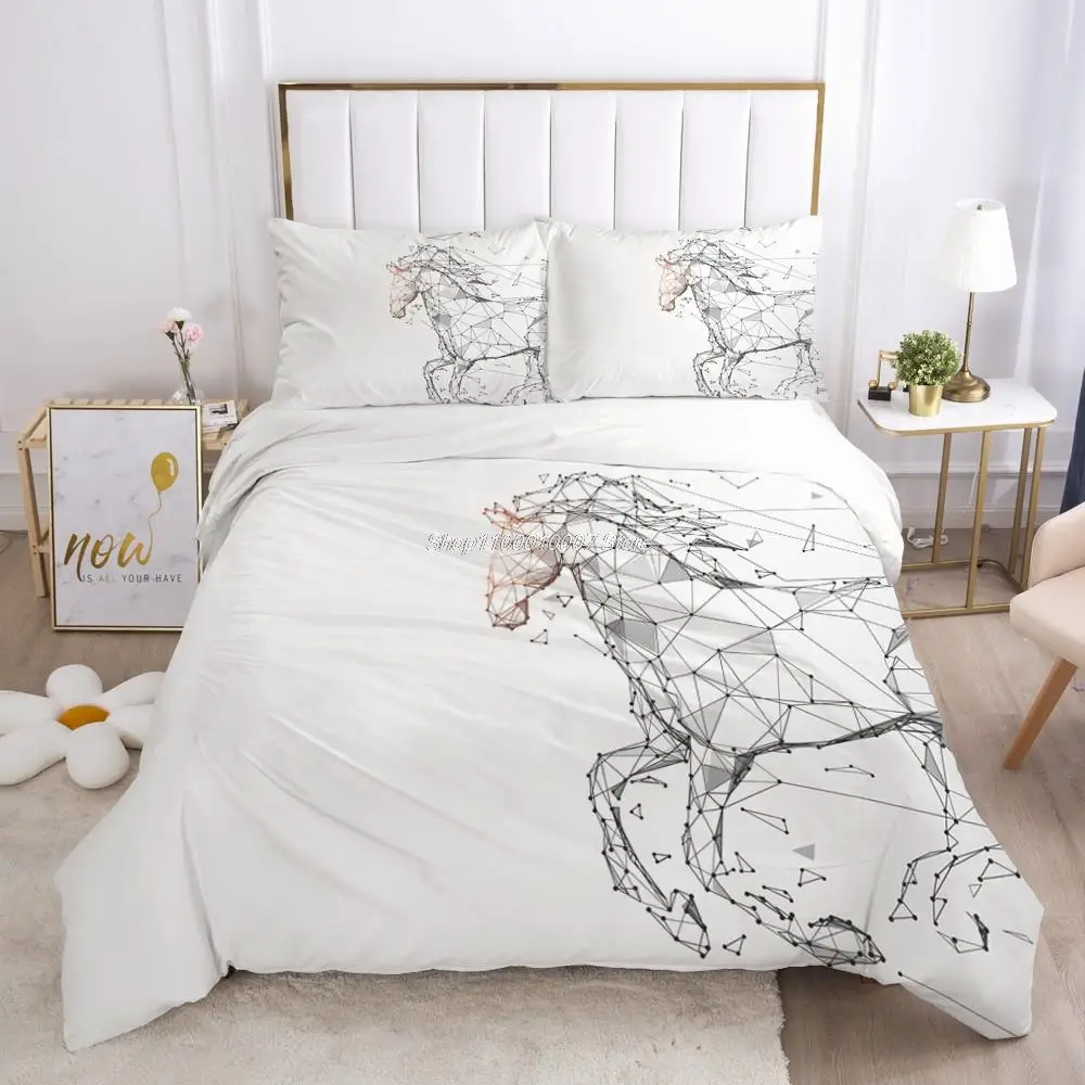 3D Bedding Sets Duvet Quilt Cover Set Comforter Bed Linens King Queen Full Twin Double Size Modern Animal Horse White Design
3D Bedding Sets Duvet Quilt Cover Set Comforter Bed Linens King Queen Full Twin Double Size Modern Animal Horse White Design