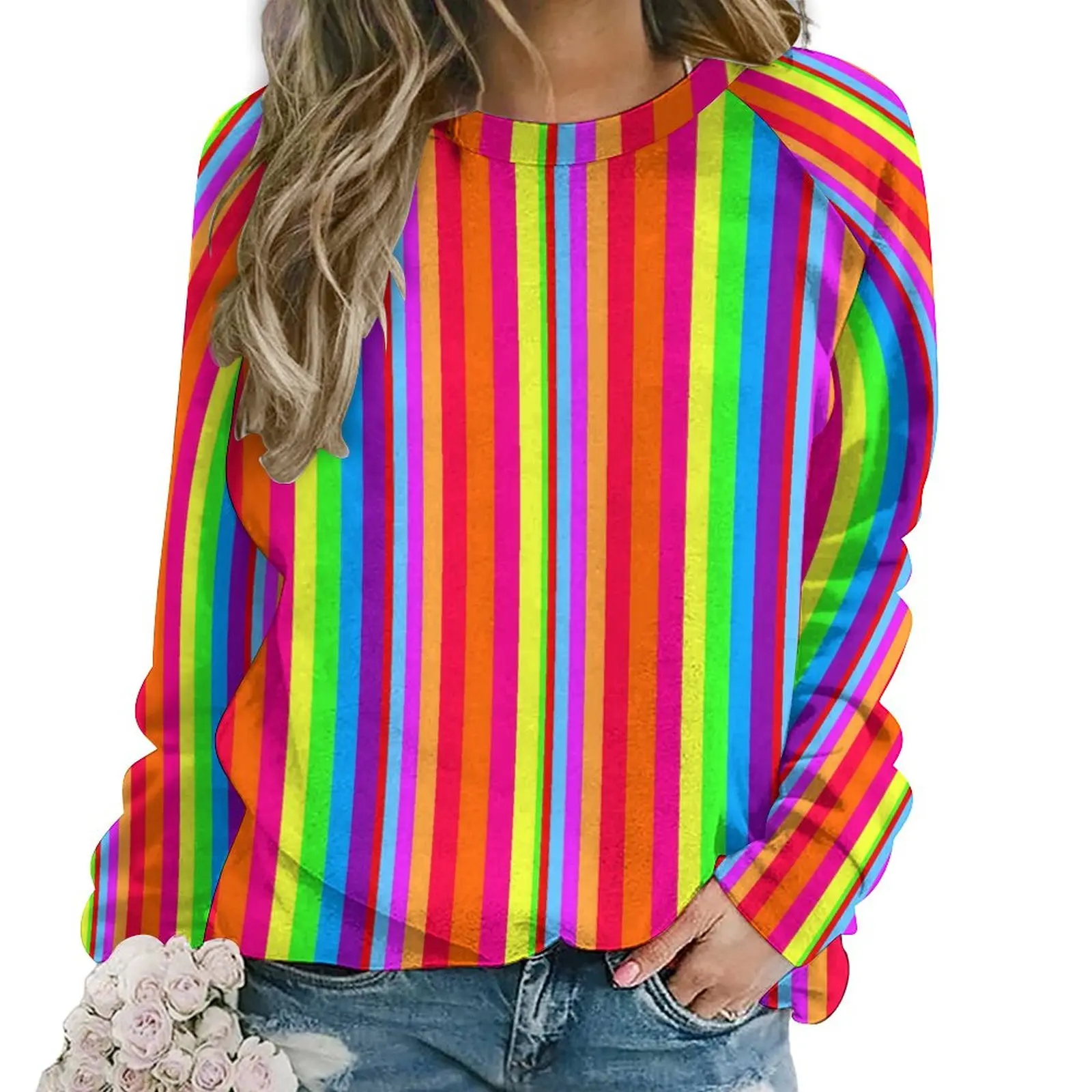 Rainbow Striped Print Hoodies Joyous Pride Street Wear Oversize Hoodie Female Long-Sleeve Y2k Design Casual Sweatshirts
Rainbow Striped Print Hoodies Joyous Pride Street Wear Oversize Hoodie Female Long-Sleeve Y2k Design Casual Sweatshirts