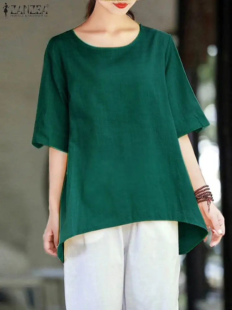 ZANZEA Ruffles Patchwork Shirts Oversized Women Summer Short Sleeve Blouse 2023 Fashion Tops Tee Casual Solid High Low Pullovers
ZANZEA Ruffles Patchwork Shirts Oversized Women Summer Short Sleeve Blouse 2023 Fashion Tops Tee Casual Solid High Low Pullovers