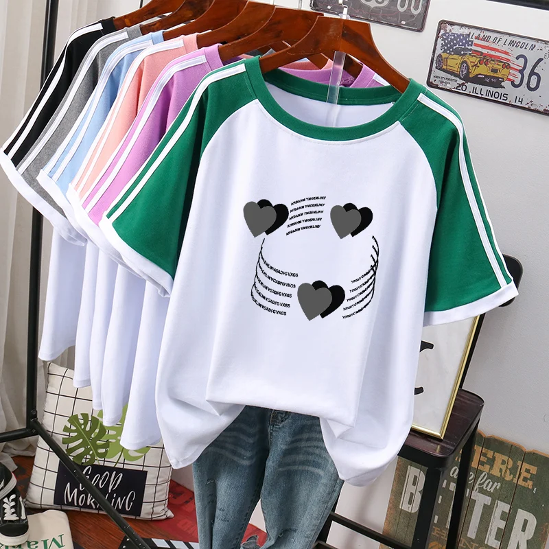 DAYIFUN 100% Cotton Plus Size T Shirt L-4XL Tshirt Short Sleeve Women Top Summer patchwork Print Casual O Neck Oversize T Shirts
DAYIFUN 100% Cotton Plus Size T Shirt L-4XL Tshirt Short Sleeve Women Top Summer patchwork Print Casual O Neck Oversize T Shirts