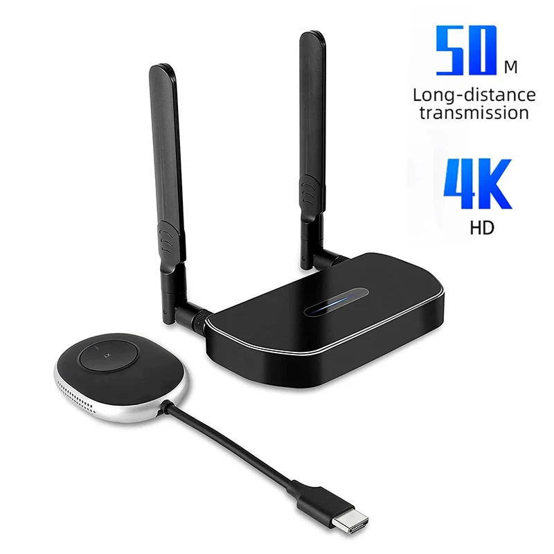 50M Wireless HDMI Video Transmitter and Receiver Extender 5G 4K Wifi display TV Stick Dongle Adapter for TV Projector switch PC
50M Wireless HDMI Video Transmitter and Receiver Extender 5G 4K Wifi display TV Stick Dongle Adapter for TV Projector switch PC