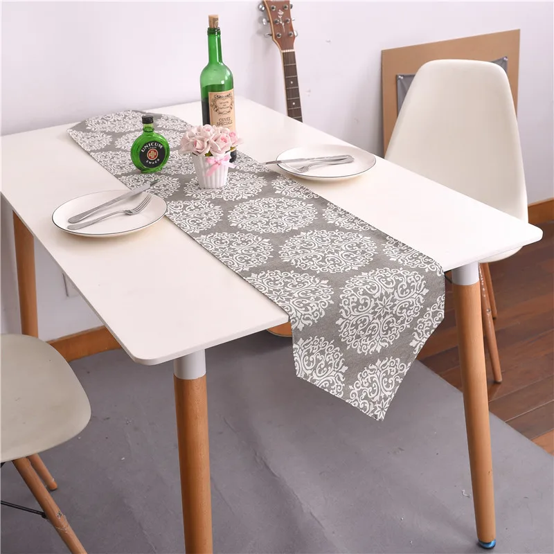 

Proud Rose Chinese Classical Table Runner Double Cotton and Linen Table Flag Zen Linen Cloth Flag