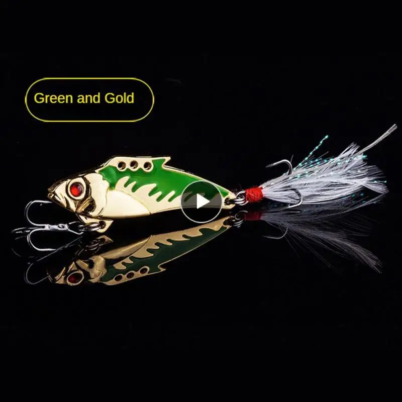 

Feather Three Hooks Fake Bait Sharp Hook Lure Lure Throwing Distance High Reflectivity Bionic Lure 9.3g Vib Sequin Lure 4.5cm