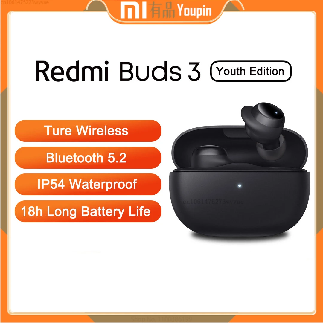 Xiaomi Redmi Buds 3 Youth Edition TWS Bluetooth Earphones Wireless Headphones Noise Low Latency Touch Control Redmi AirDots 3
Xiaomi Redmi Buds 3 Youth Edition TWS Bluetooth Earphones Wireless Headphones Noise Low Latency Touch Control Redmi AirDots 3