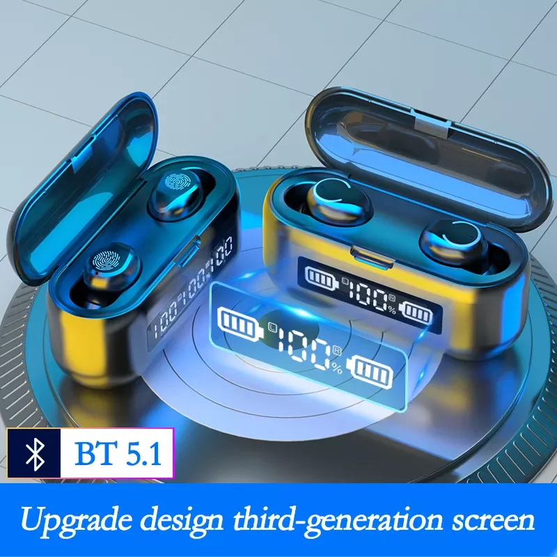 TWS F9 Wireless Bluetooth Earphones 9D HiFi Setero Headset Sports Sweatproof Earbuds Noise Canceling Headphones With Microphone 
TWS F9 Wireless Bluetooth Earphones 9D HiFi Setero Headset Sports Sweatproof Earbuds Noise Canceling Headphones With Microphone