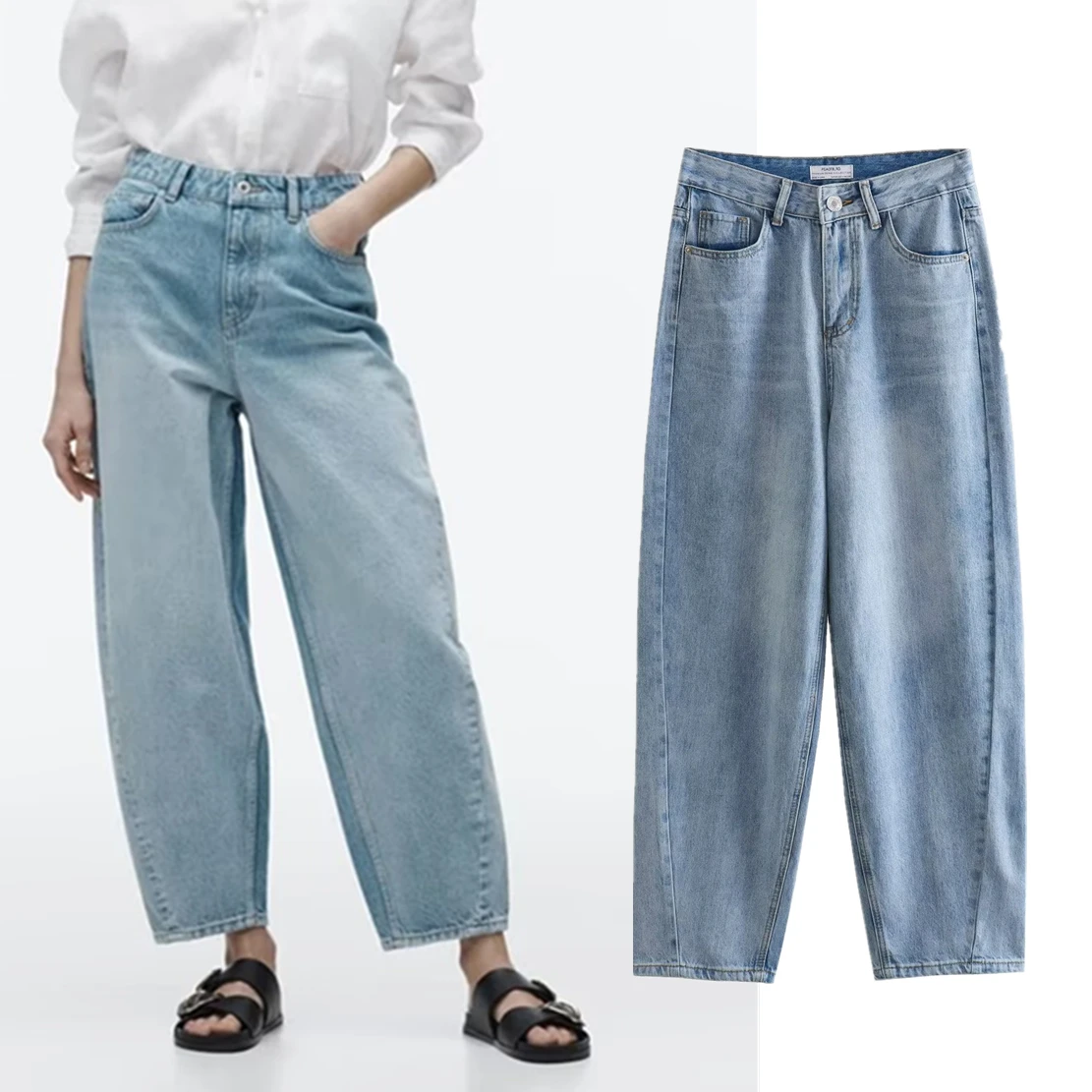 Elmsk American Style Retro High Waist Loose Mom Jeans Fashion Girls Washed Blue Boyfriend Harem Jeans Women
Elmsk American Style Retro High Waist Loose Mom Jeans Fashion Girls Washed Blue Boyfriend Harem Jeans Women