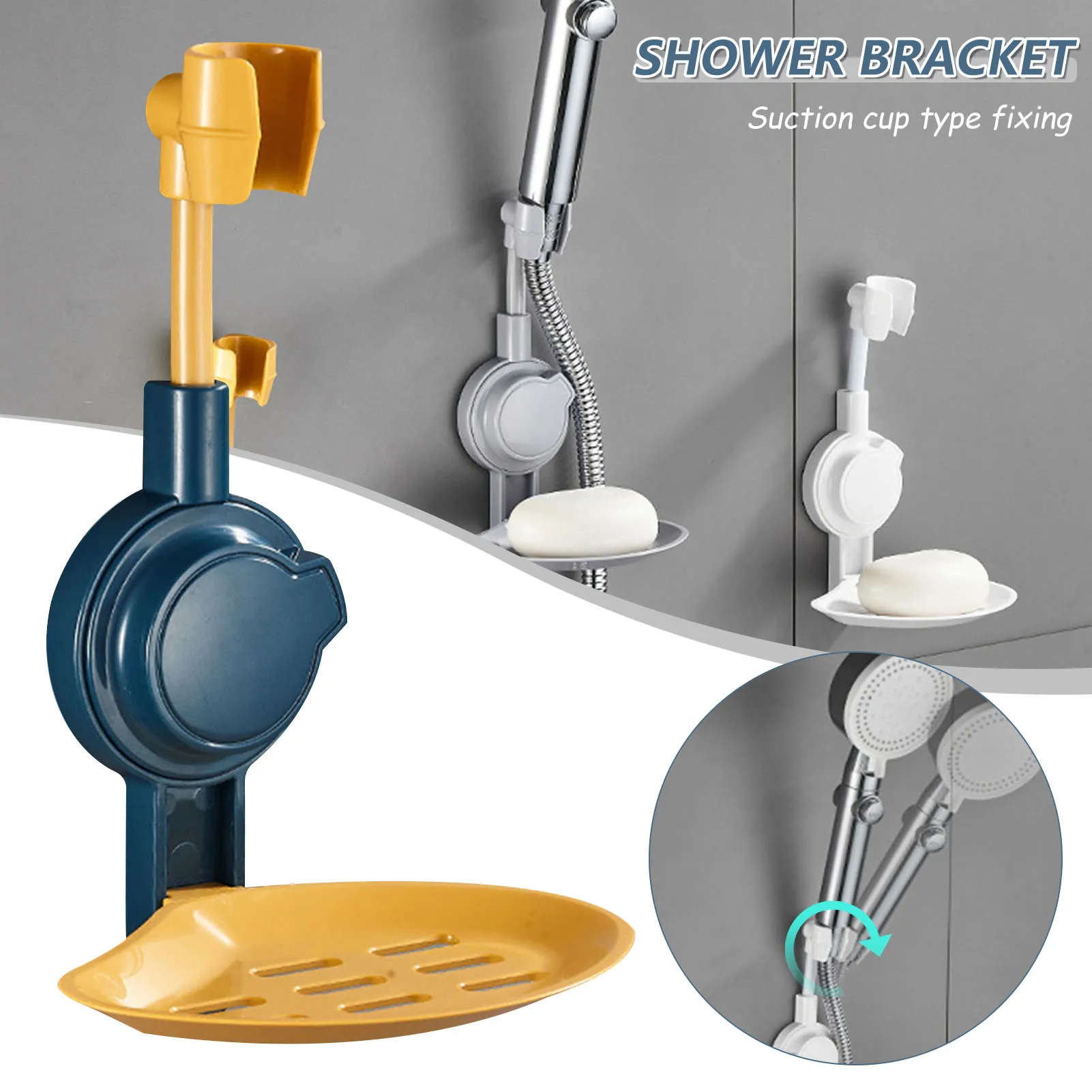 Shower Head Soap Holder 2 in 1 Bathroom 360° Adjustable Shower Bracket Waterproof Shower Bracket Bathroom accessories
Shower Head Soap Holder 2 in 1 Bathroom 360° Adjustable Shower Bracket Waterproof Shower Bracket Bathroom accessories