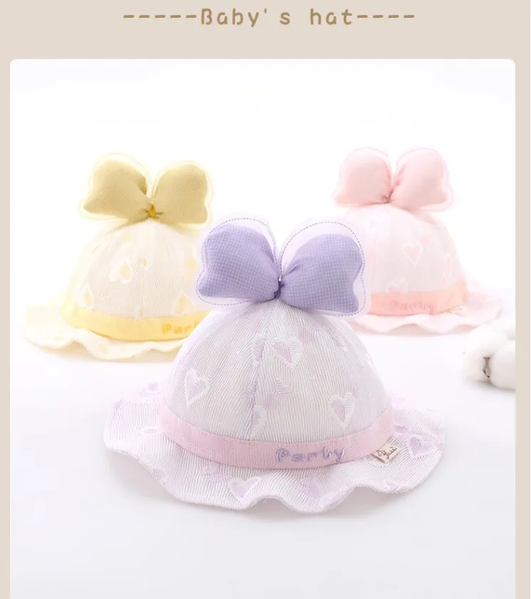 Детская шапка с кружевным бантом, детская шапка, летняя Солнцезащитная шапка для девочек, стильная шляпа принцессы из тонкой дышащей сетки, шапка для новорожденных, Детские аксессуары 
Детская шапка с кружевным бантом, детская шапка, летняя Солнцезащитная шапка для девочек, стильная шляпа принцессы из тонкой дышащей сетки, шапка для новорожденных, Детские аксессуары