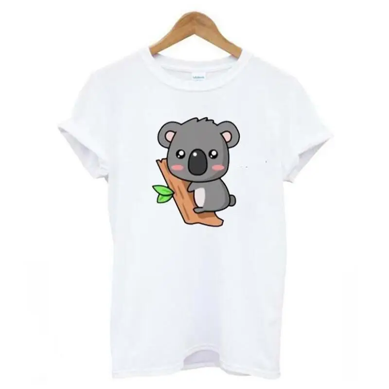 Футболка женская с забавным принтом коала, милая Повседневная рубашка в стиле Харадзюку, топ с коротким рукавом, на лето
Футболка женская с забавным принтом коала, милая Повседневная рубашка в стиле Харадзюку, топ с коротким рукавом, на лето
