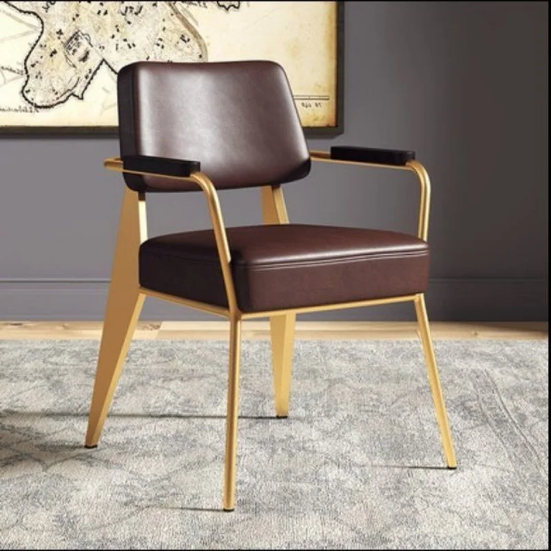 Nordic Upholstered Dining Chair Home Restaurant Back Chair Simple Iron American Retro Desk Chair Accent Cadeira Home Furniture
Nordic Upholstered Dining Chair Home Restaurant Back Chair Simple Iron American Retro Desk Chair Accent Cadeira Home Furniture