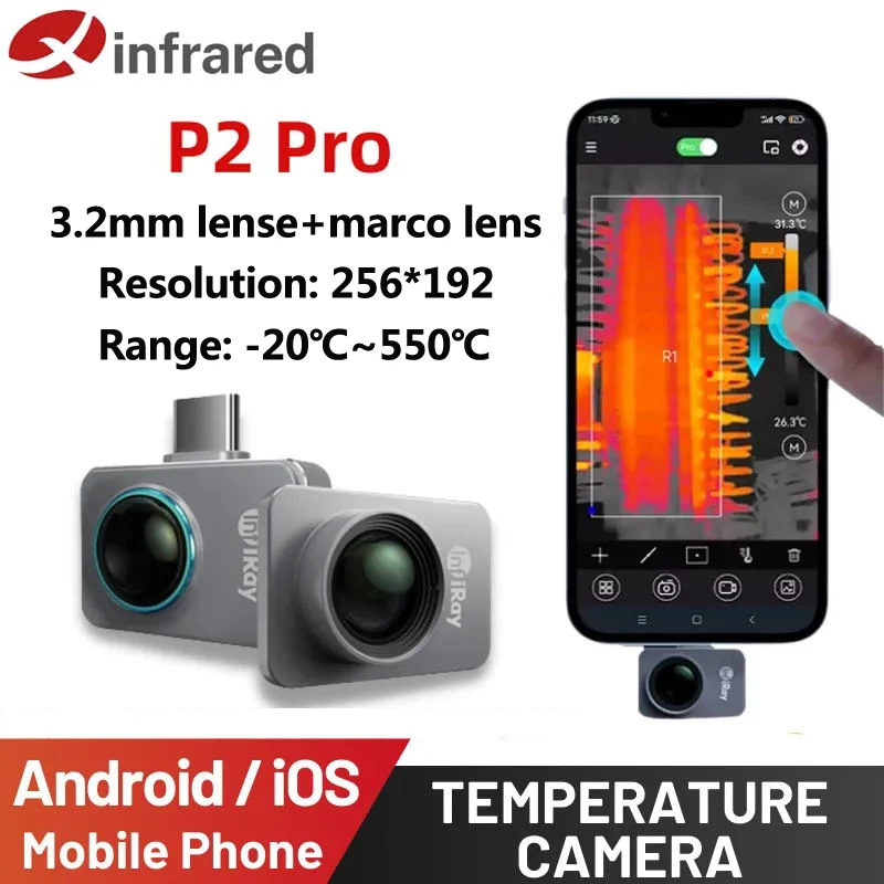 InfiRay P2 Pro Thermal Imager Camera PCB High Definition Night Vision Device Infrared Camera For Android Phone 256X192
InfiRay P2 Pro Thermal Imager Camera PCB High Definition Night Vision Device Infrared Camera For Android Phone 256X192