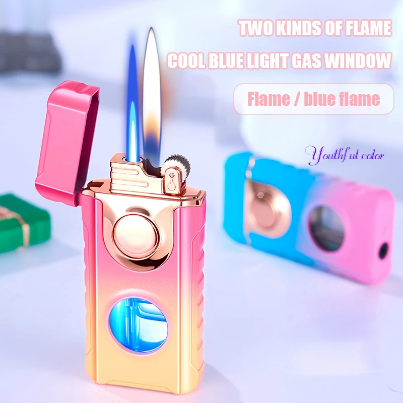 Creative Gradient Torch Lighter New Double Fire Lighter Jet Windproof Flint Gas Lighter Inflated Cigarette Accessories Gadgets
Creative Gradient Torch Lighter New Double Fire Lighter Jet Windproof Flint Gas Lighter Inflated Cigarette Accessories Gadgets