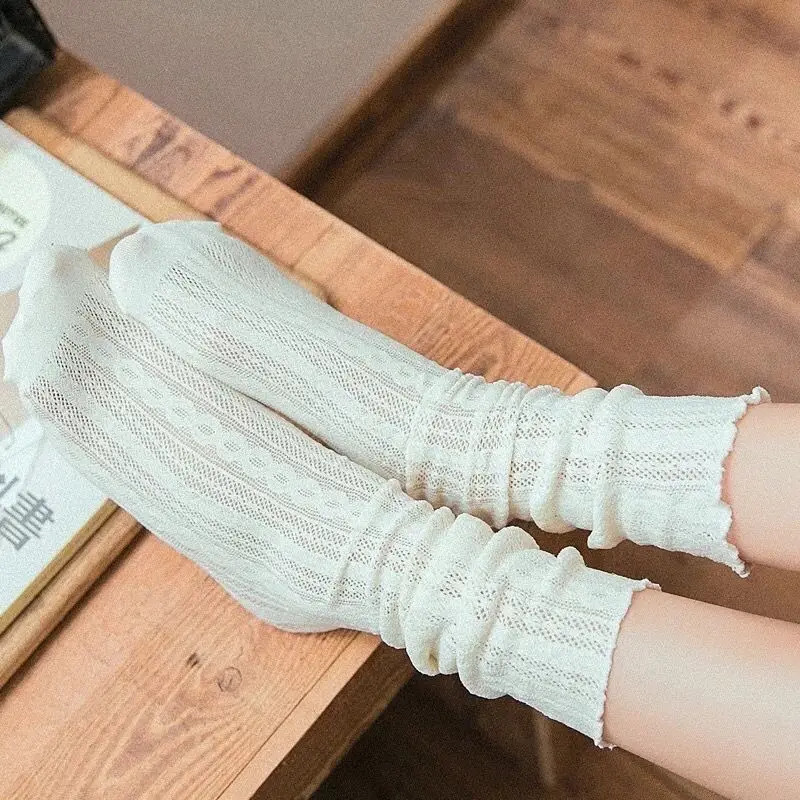 Fashion Solid Color Woman Socks Hollow Thin Breathable Summer Socks Women Girls Students College Style Elastic Loose Long Socks
Fashion Solid Color Woman Socks Hollow Thin Breathable Summer Socks Women Girls Students College Style Elastic Loose Long Socks