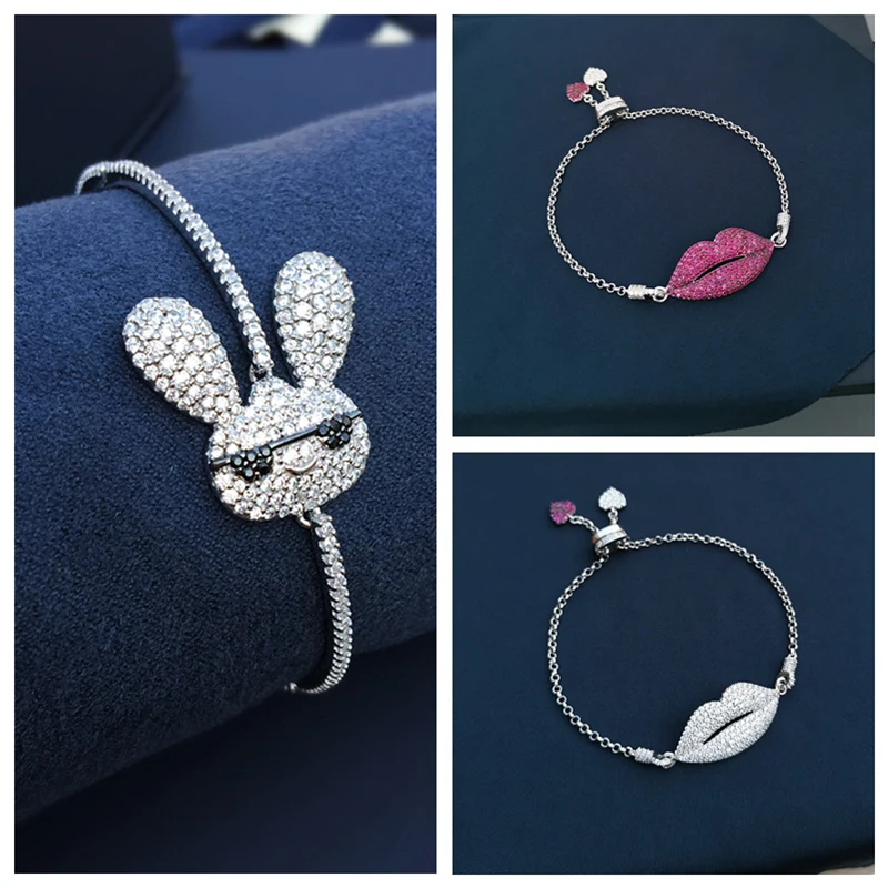 Amoo Rogue Rabbit White Pink Lip Mouth Heart Adjustable Bracelet S925 Sterling Silver Women Leisure Funny Fashion Party Jewelry
Amoo Rogue Rabbit White Pink Lip Mouth Heart Adjustable Bracelet S925 Sterling Silver Women Leisure Funny Fashion Party Jewelry