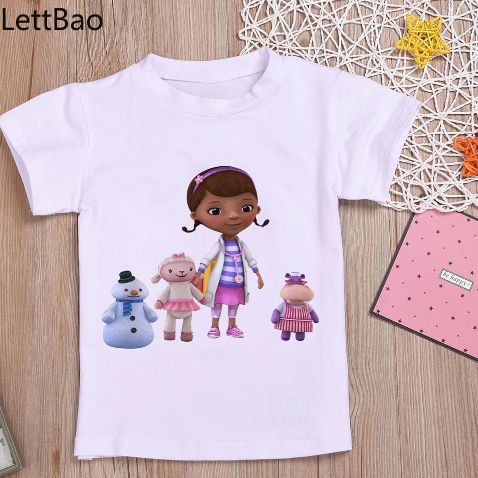 Summer Kids Cute T-shirt Girl Doc McStuffins Clinic Girl Cartoon Print Tops Baby T Shirt New Fashion Toddler Casual Kids Clothes
Summer Kids Cute T-shirt Girl Doc McStuffins Clinic Girl Cartoon Print Tops Baby T Shirt New Fashion Toddler Casual Kids Clothes