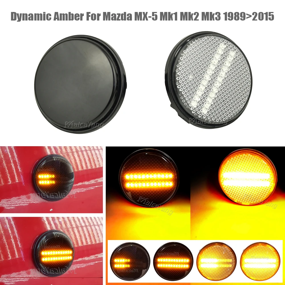 LED Dynamic Amber Side Marker For Mazda MX5 MX-5 MK1 MK2 MK3 Turn Signal Light Flowing Indicator Lamp 1989 1999 2000-2015
LED Dynamic Amber Side Marker For Mazda MX5 MX-5 MK1 MK2 MK3 Turn Signal Light Flowing Indicator Lamp 1989 1999 2000-2015
