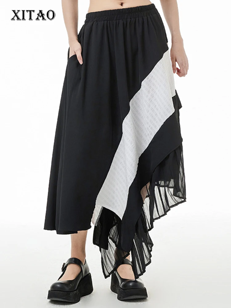 XITAO asymmetrical Skirt Women Korea 2022 Summer New Arrival Personality Fashion Loose Elastic Waist All Match Skirt WMD6455
XITAO asymmetrical Skirt Women Korea 2022 Summer New Arrival Personality Fashion Loose Elastic Waist All Match Skirt WMD6455