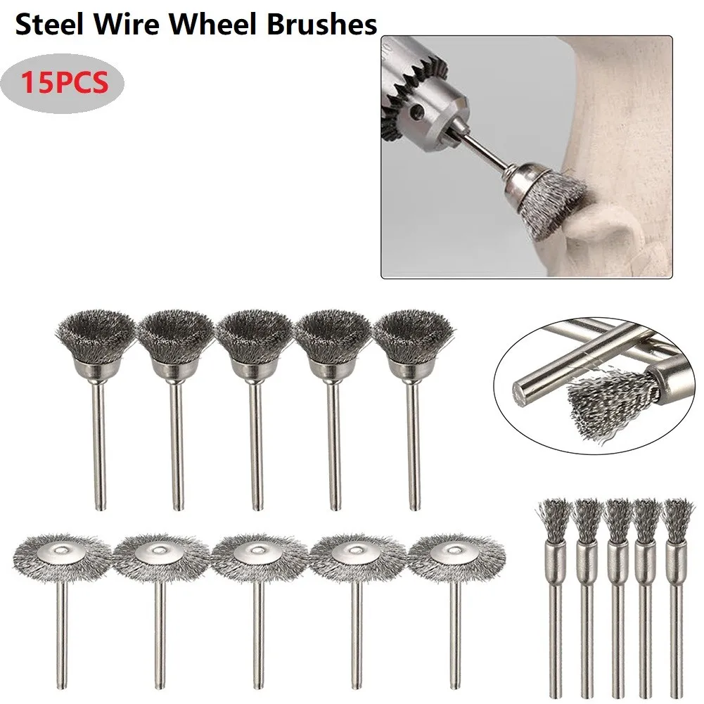 15pcs Wire Wheel Brushes Rust Removal Tool Polishing Grinder Rotary Tools Drill Bit Stainless Steel Rust Removal Brush Set
15pcs Wire Wheel Brushes Rust Removal Tool Polishing Grinder Rotary Tools Drill Bit Stainless Steel Rust Removal Brush Set