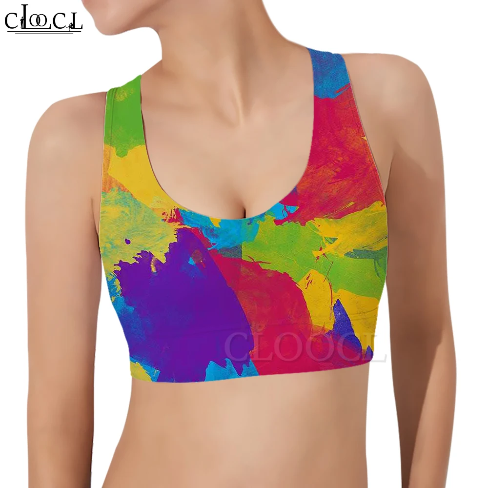 CLOOCL Women Sports Vest Color Oil Painting Print Print 3D Pattern Tank Top Female Fashion Yoga Fitness Bra
CLOOCL Women Sports Vest Color Oil Painting Print Print 3D Pattern Tank Top Female Fashion Yoga Fitness Bra