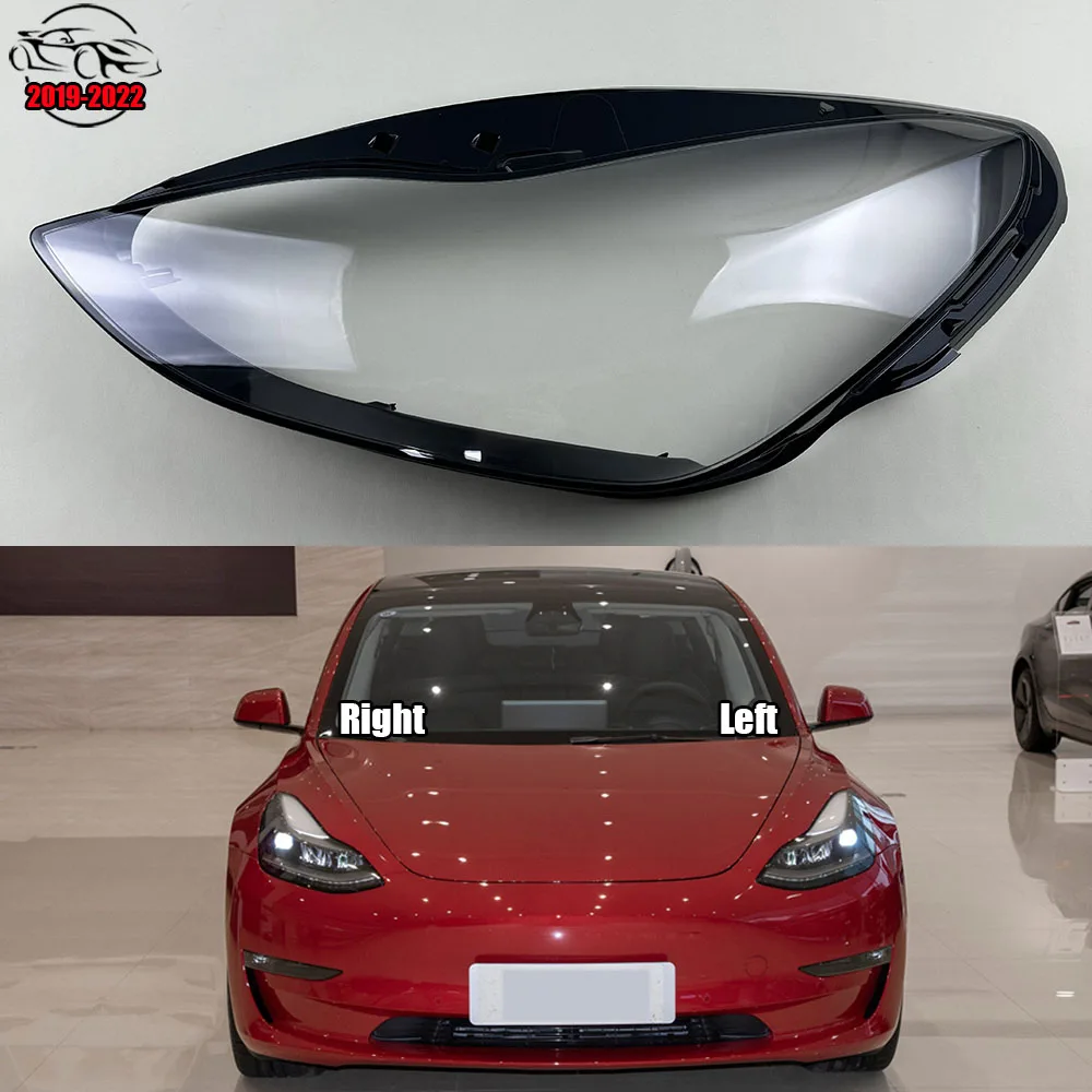 Чехол для фары Tesla Model 3 Y 2019-2022 корпус импортная прозрачная затеняющая маска линзы