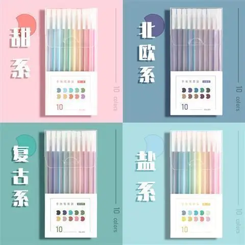 10pcs Multi Color Gel Pens Set Micron Tip Sweet Salt Morandi Retro Colors Quick Dry Ink Marker Liner Highlighter Drawing
10pcs Multi Color Gel Pens Set Micron Tip Sweet Salt Morandi Retro Colors Quick Dry Ink Marker Liner Highlighter Drawing