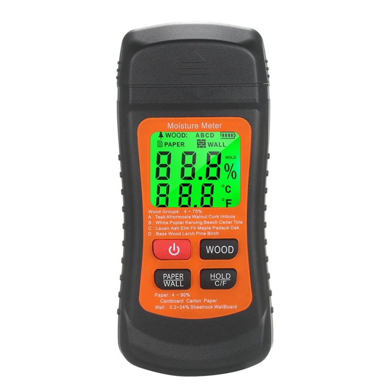 Wood Moisture Meter Paper Wall Hygrometer Digital Humidity Temperature Tester Timber Damp Detector Use
Wood Moisture Meter Paper Wall Hygrometer Digital Humidity Temperature Tester Timber Damp Detector Use