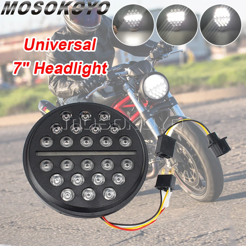 Для Honda Suzuki Yamaha XSR900 Harley Sportster XL Scrambler Cafe Racer универсальная фара DRL Передняя фара 
Для Honda Suzuki Yamaha XSR900 Harley Sportster XL Scrambler Cafe Racer универсальная фара DRL Передняя фара