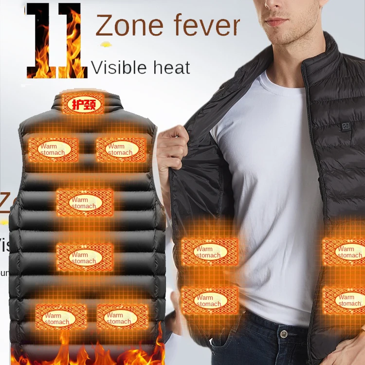 Heat vest padded with constant temperature USB warm down jacket for men and women Graphene lovers
Heat vest padded with constant temperature USB warm down jacket for men and women Graphene lovers