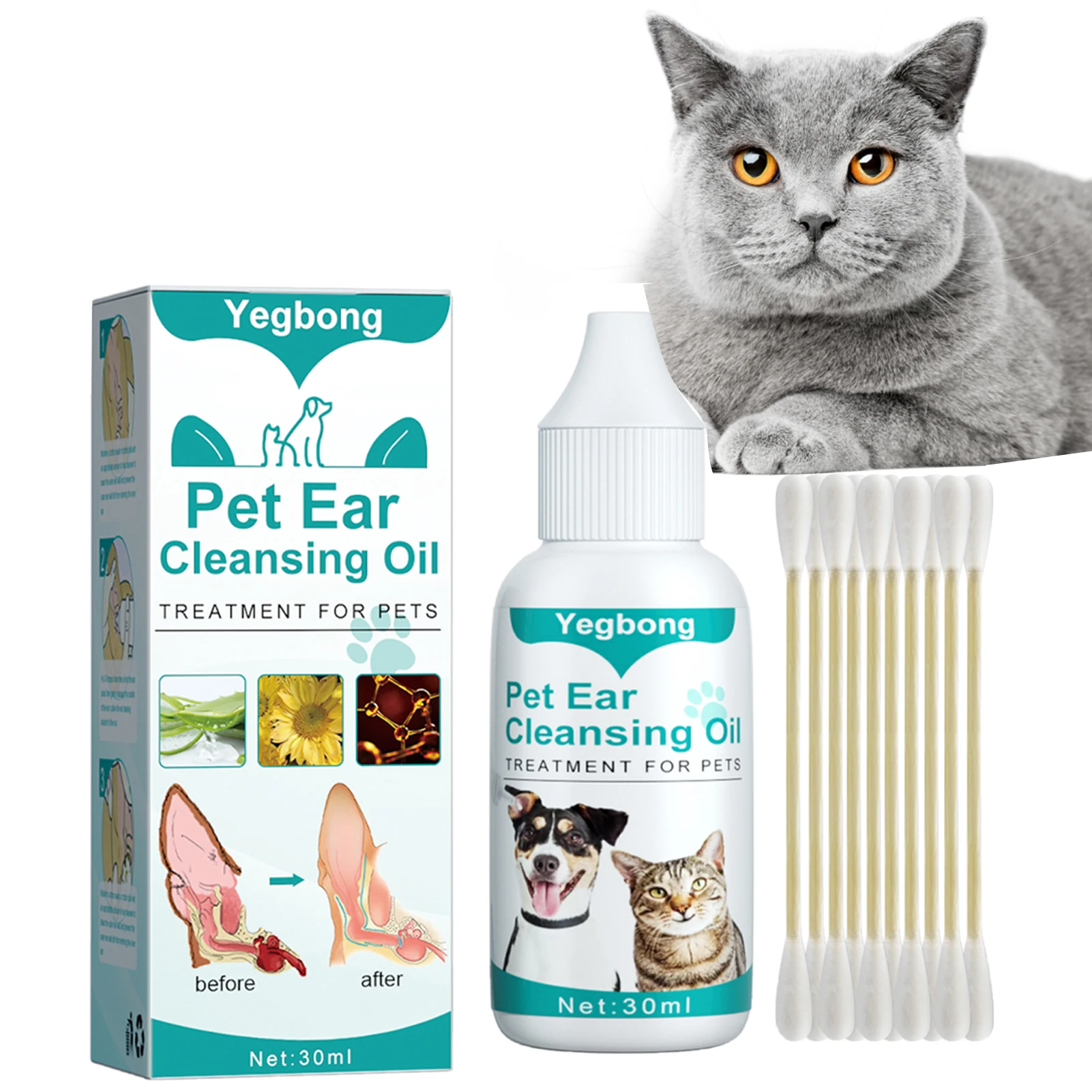 Dog Ear Cleaner Otic Cleanser For Dogs And Cats Mild Cleansing Oil For Dogs & Cats Ear Cleansing Earwax Removal And 
Dog Ear Cleaner Otic Cleanser For Dogs And Cats Mild Cleansing Oil For Dogs & Cats Ear Cleansing Earwax Removal And