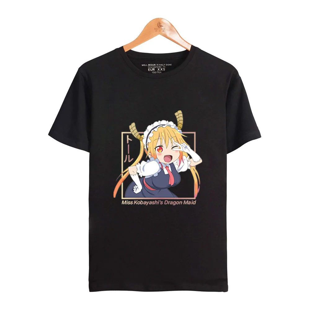 Футболка Miss Kobayashi's Dragon Maid Стильная летняя футболка unseix с коротким рукавом и