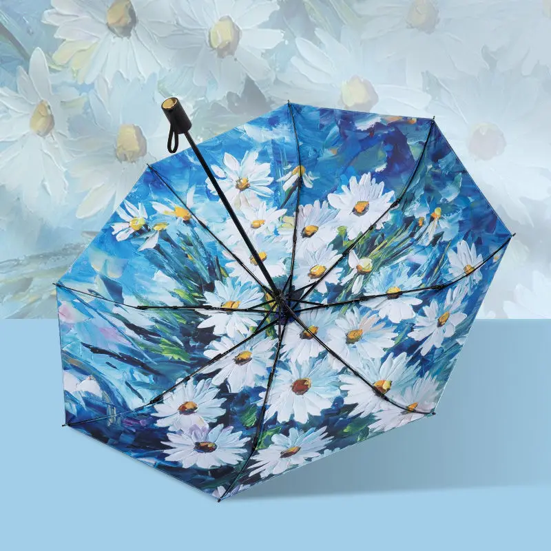Five-folding Portable Umbrella double-sided printing women's sun and rain dual-use anti-ultraviolet thickening heat insulation
Five-folding Portable Umbrella double-sided printing women's sun and rain dual-use anti-ultraviolet thickening heat insulation